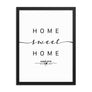 Charlotte, North Carolina, USA Home Sweet Home With Map Coordinates Framed Artwork