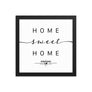Zaragoza, Aragon, Spain Home Sweet Home With Map Coordinates Framed Artwork