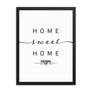 Pierre, South Dakota, USA Home Sweet Home With Map Coordinates Framed Artwork