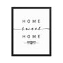 Detroit, Michigan, USA Home Sweet Home With Map Coordinates Framed Artwork