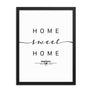 Bismarck, North Dakota, USA Home Sweet Home With Map Coordinates Framed Artwork