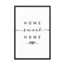 Derry, Northern Ireland, UK Home Sweet Home With Map Coordinates Framed Artwork