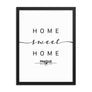 Prague, Czech Republic Home Sweet Home With Map Coordinates Framed Artwork