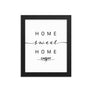 Cardiff, Wales, UK Home Sweet Home With Map Coordinates Framed Artwork