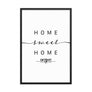 Detroit, Michigan, USA Home Sweet Home With Map Coordinates Framed Artwork