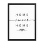 Dover, Delaware, USA Home Sweet Home With Map Coordinates Framed Artwork