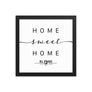 El Paso, Texas, USA Home Sweet Home With Map Coordinates Framed Artwork