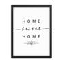Edinburgh, Scotland, UK Home Sweet Home With Map Coordinates Framed Artwork