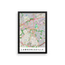 Lawrenceville GA Map Framed Print
