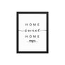 Bristol, England, UK Home Sweet Home With Map Coordinates Framed Artwork