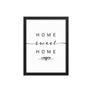 London, England, UK Home Sweet Home With Map Coordinates Framed Artwork