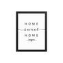 Winchester, England, UK Home Sweet Home With Map Coordinates Framed Artwork