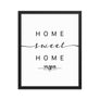 Vilnius, Vilnius, Lithuania Home Sweet Home With Map Coordinates Framed Artwork