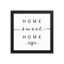 Winchester, England, UK Home Sweet Home With Map Coordinates Framed Artwork