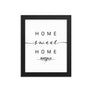 Buffalo, New York, USA Home Sweet Home With Map Coordinates Framed Artwork