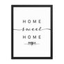 Shimla,himachal Pradesh, India Home Sweet Home With Map Coordinates Framed Artwork