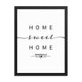 Brownsville, Texas, USA Home Sweet Home With Map Coordinates Framed Artwork