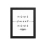 Chicago, Illinois, USA Home Sweet Home With Map Coordinates Framed Artwork