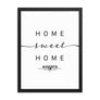 Augusta, Maine, USA Home Sweet Home With Map Coordinates Framed Artwork