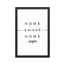 Jackson, Mississippi, USA Home Sweet Home With Map Coordinates Framed Artwork