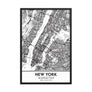 Manhattan New York City NYC Black & White Framed Artwork