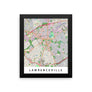 Lawrenceville GA Map Framed Print