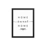 Warsaw,masovian Voivodship, Poland Home Sweet Home With Map Coordinates Framed Artwork