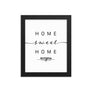 Rothera, British Antarctic Territory, UK Home Sweet Home With Map Coordinates Framed Artwork