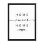 Lubbock, Texas, USA Home Sweet Home With Map Coordinates Framed Artwork