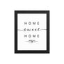 Jersey City, New Jersey, USA Home Sweet Home With Map Coordinates Framed Artwork