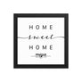 Prague, Czech Republic Home Sweet Home With Map Coordinates Framed Artwork