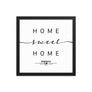 Bismarck, North Dakota, USA Home Sweet Home With Map Coordinates Framed Artwork
