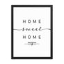 Winchester, England, UK Home Sweet Home With Map Coordinates Framed Artwork