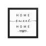 Augusta, Maine, USA Home Sweet Home With Map Coordinates Framed Artwork