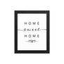Copenhagen, Capital Region Of Denmark, Denmark Home Sweet Home With Map Coordinates Framed Artwork