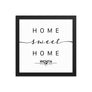 Wichita, Kansas, USA Home Sweet Home With Map Coordinates Framed Artwork