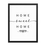 Houston, Texas, USA Home Sweet Home With Map Coordinates Framed Artwork