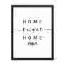 Stanley, Falkland Islands, UK Home Sweet Home With Map Coordinates Framed Artwork