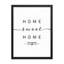 Tuktoyaktuk, Northwest Territories, Canada Home Sweet Home With Map Coordinates Framed Artwork