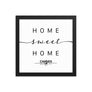 Cannes, Provence-alpes-côte D'azur, France Home Sweet Home With Map Coordinates Framed Artwork
