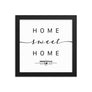 Minneapolis, Minnesota, USA Home Sweet Home With Map Coordinates Framed Artwork