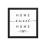 El Centro, California, USA Home Sweet Home With Map Coordinates Framed Artwork