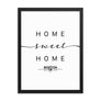 Boston, Massachusetts, USA Home Sweet Home With Map Coordinates Framed Artwork