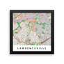 Lawrenceville GA Map Framed Print