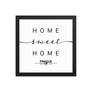 Prague, Czech Republic Home Sweet Home With Map Coordinates Framed Artwork