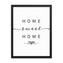 Tulsa, Oklahoma, USA Home Sweet Home With Map Coordinates Framed Artwork