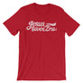 Red Jesus Saves Bro Tshirt