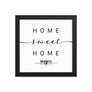 Munich, Bavaria, Germany Home Sweet Home With Map Coordinates Framed Artwork