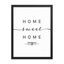 Portsmouth, England, UK Home Sweet Home With Map Coordinates Framed Artwork