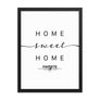 Papeete, French Polynesia, France Home Sweet Home With Map Coordinates Framed Artwork